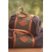 Canvas Bowl Bag Medium Model - Khaki & Black