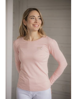 T-shirt Techty Honey Manches Longues - Rose Pâle
