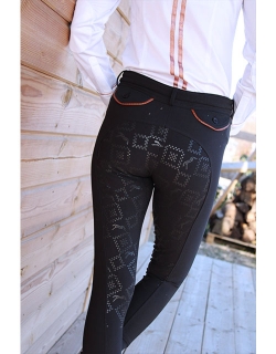pantalon d'équitation de dressage noir point sellier Pénélope.