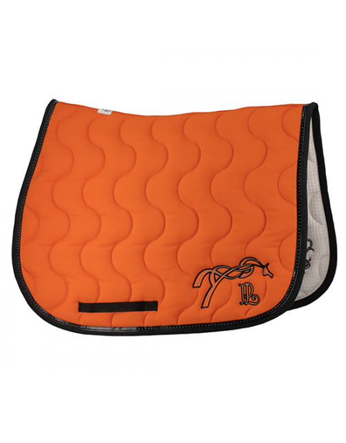 Classic point sellier saddle pad - Orange & black