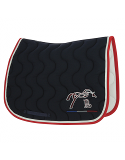 Point Sellier Classic Saddle pad - Navy blue & Red