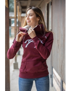 Double Zip Sweater- Plum