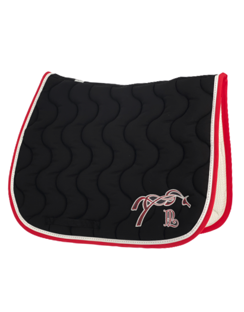 Tapis de selle Point Sellier Classique - Noir & Rouge