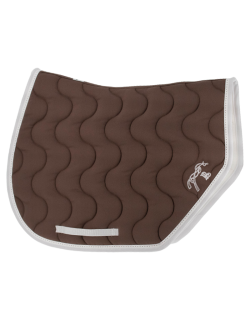 Tapis de selle point sellier sport - Taupe & blanc