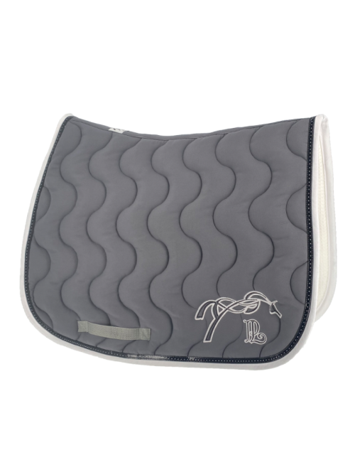 Classic point sellier saddle pad - Grey & white