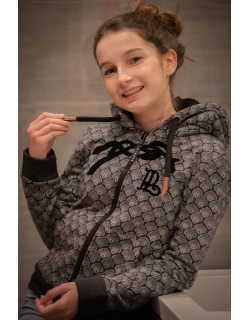 Rosy grey hoodie - Junior Pénélope-Store