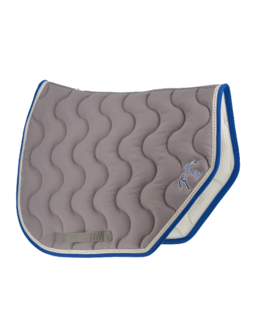 Grey and blue Point Sellier Saddle pad - Pénélope-Store