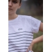 T-Shirt Harlem - Blanc & Lurex Gris
