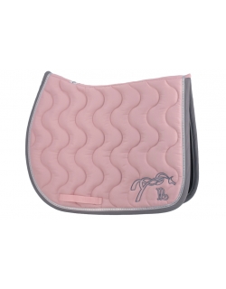 Classic Point Sellier Saddle Pad - Light Pink & Grey