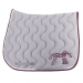 Classic Point Sellier Saddle Pad - Light Grey & Burgundy