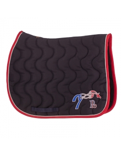 Classic Point Sellier Saddle Pad - Navy & Red