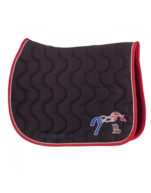 Classic Point Sellier Saddle Pad - Navy & Red