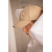 Naomi Cap - Taupe & Off-White
